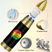 Black Woman Empowerment Bullet Tumbler The Sun Does Not Ask Permission To Shine - Wonder Print Shop