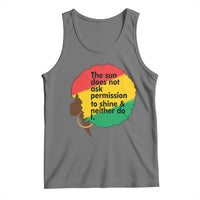 Black Woman Empowerment Tank Top The Sun Does Not Ask Permission To Shine - Wonder Print Shop