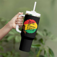 Black Woman Empowerment Tumbler With Handle The Sun Does Not Ask Permission To Shine - Wonder Print Shop