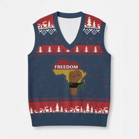 Africa Freedom Liberation Black Power V-Neck Knit Sweater Vest - Wonder Print Shop
