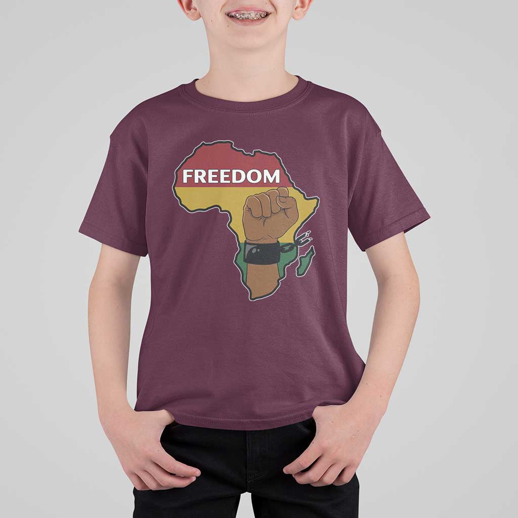 Africa Freedom Liberation Black Power T Shirt For Kid - Wonder Print Shop