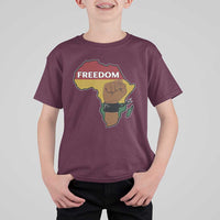Africa Freedom Liberation Black Power T Shirt For Kid - Wonder Print Shop