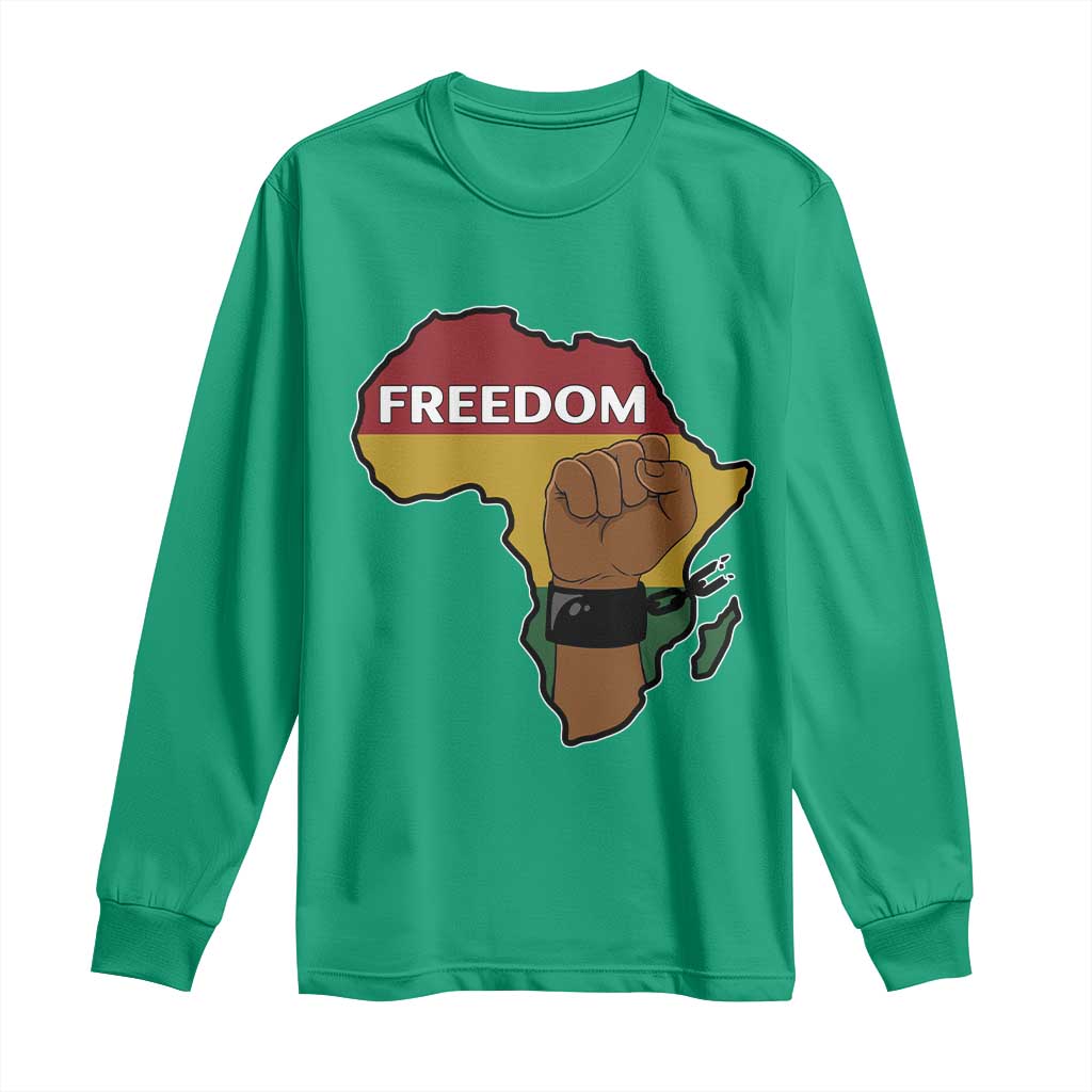 Africa Freedom Liberation Black Power Long Sleeve Shirt - Wonder Print Shop