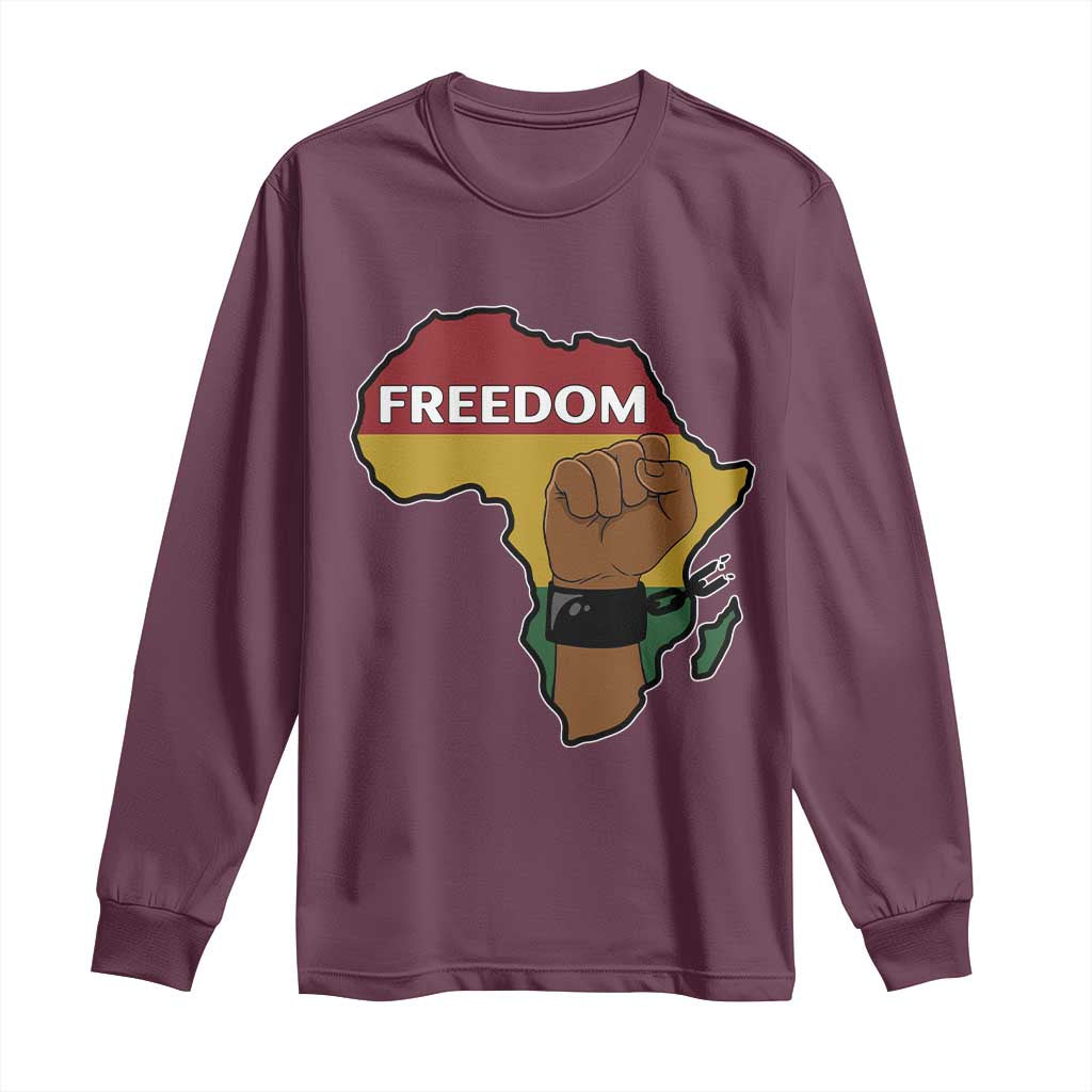 Africa Freedom Liberation Black Power Long Sleeve Shirt - Wonder Print Shop