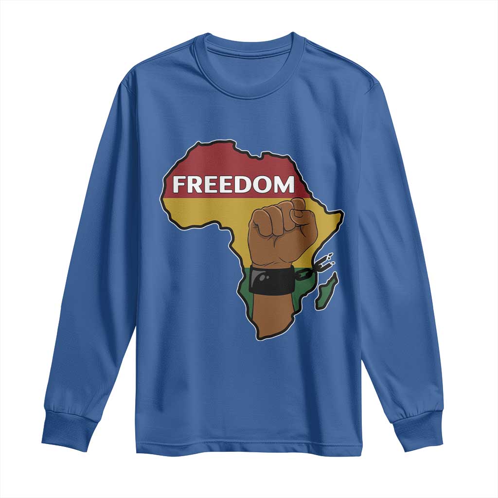 Africa Freedom Liberation Black Power Long Sleeve Shirt - Wonder Print Shop
