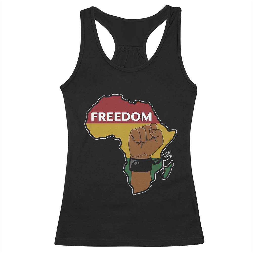 Africa Freedom Liberation Black Power Racerback Tank Top - Wonder Print Shop