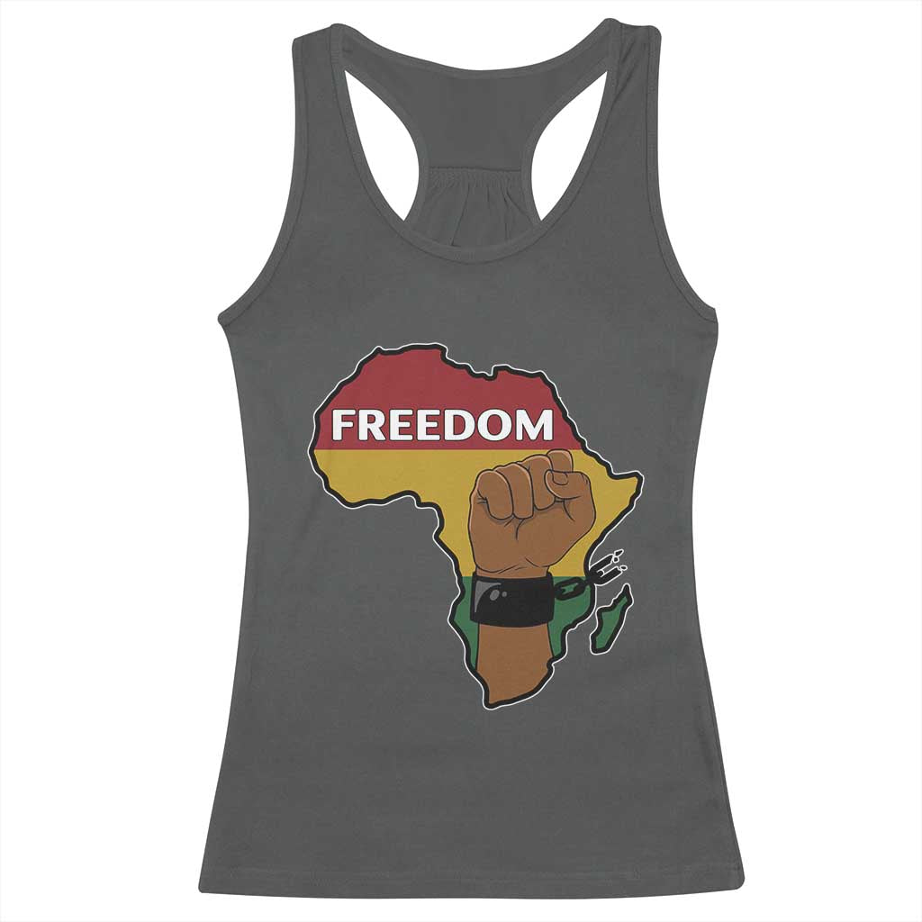 Africa Freedom Liberation Black Power Racerback Tank Top - Wonder Print Shop