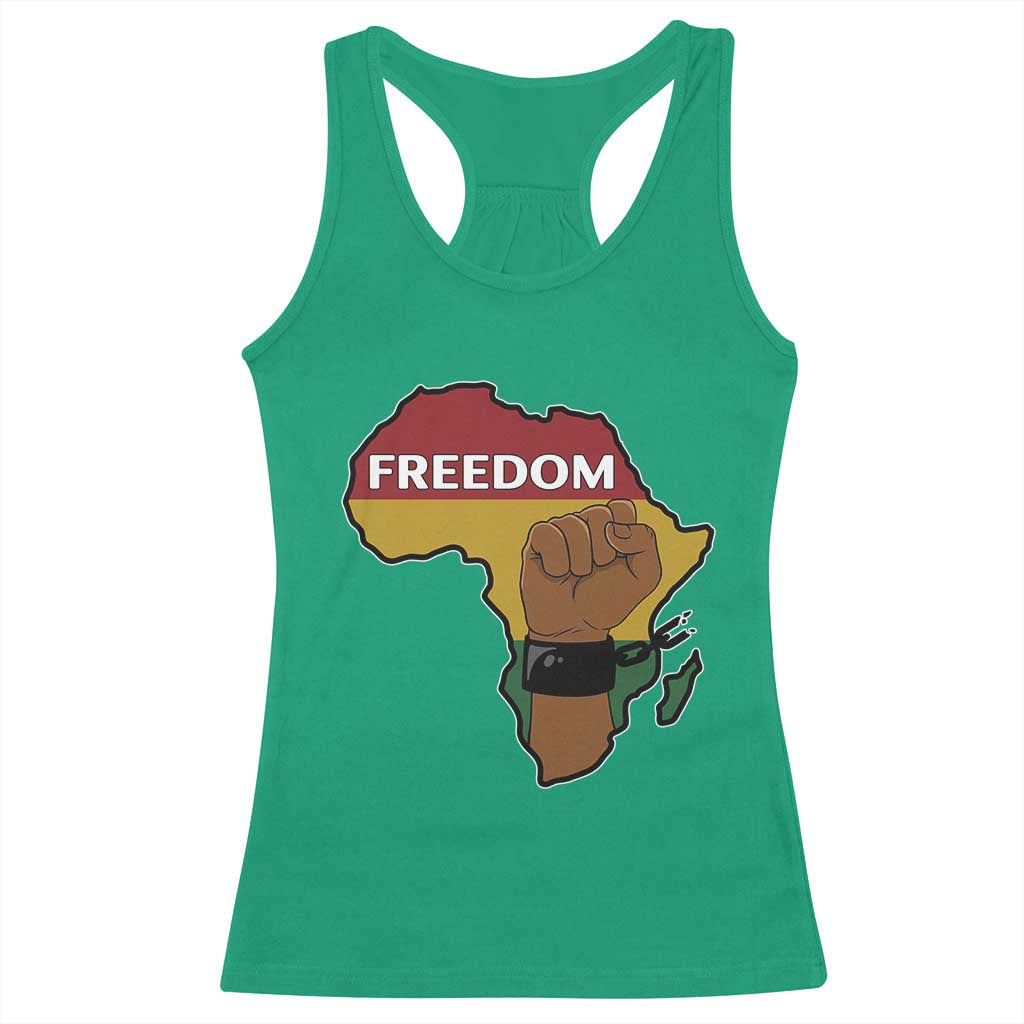 Africa Freedom Liberation Black Power Racerback Tank Top - Wonder Print Shop