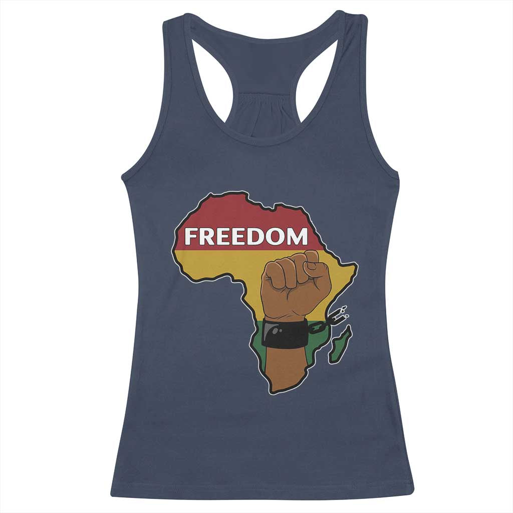 Africa Freedom Liberation Black Power Racerback Tank Top - Wonder Print Shop