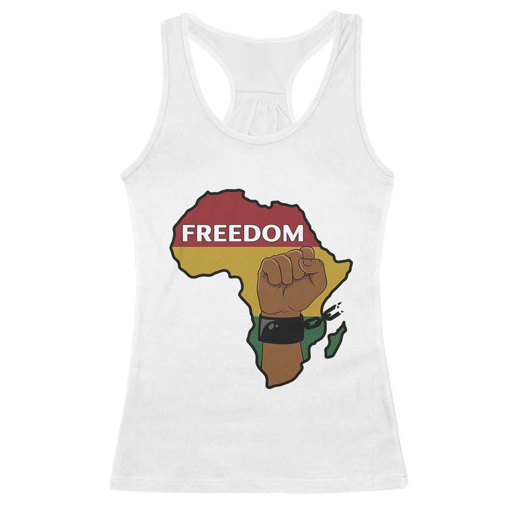 Africa Freedom Liberation Black Power Racerback Tank Top - Wonder Print Shop