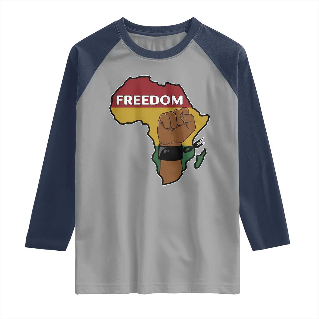 Africa Freedom Liberation Black Power Raglan Shirt - Wonder Print Shop