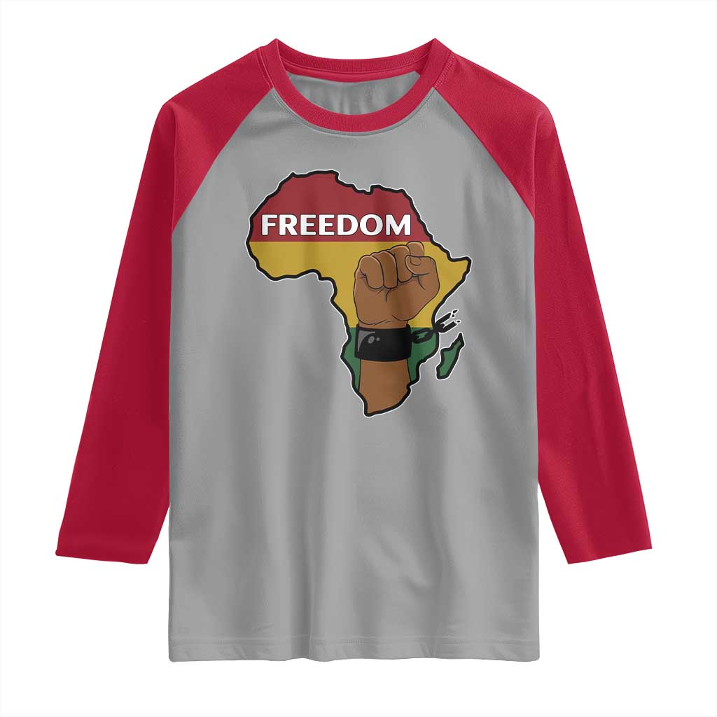 Africa Freedom Liberation Black Power Raglan Shirt - Wonder Print Shop