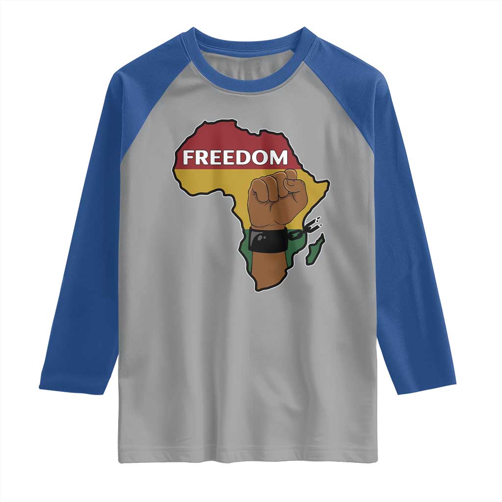Africa Freedom Liberation Black Power Raglan Shirt - Wonder Print Shop