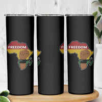 Africa Freedom Liberation Black Power Skinny Tumbler - Wonder Print Shop