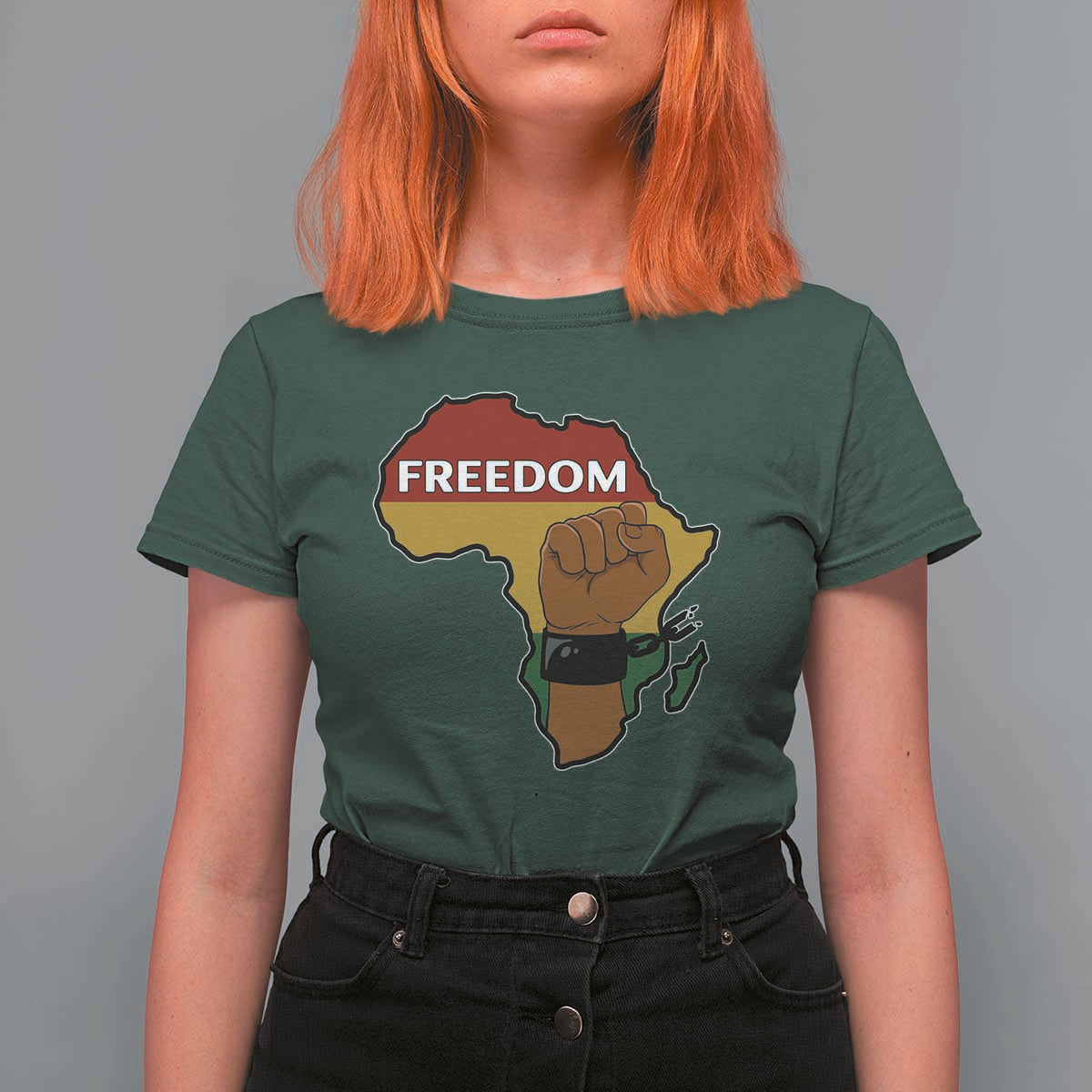 Africa Freedom Liberation Black Power T Shirt For Women - Wonder Print Shop