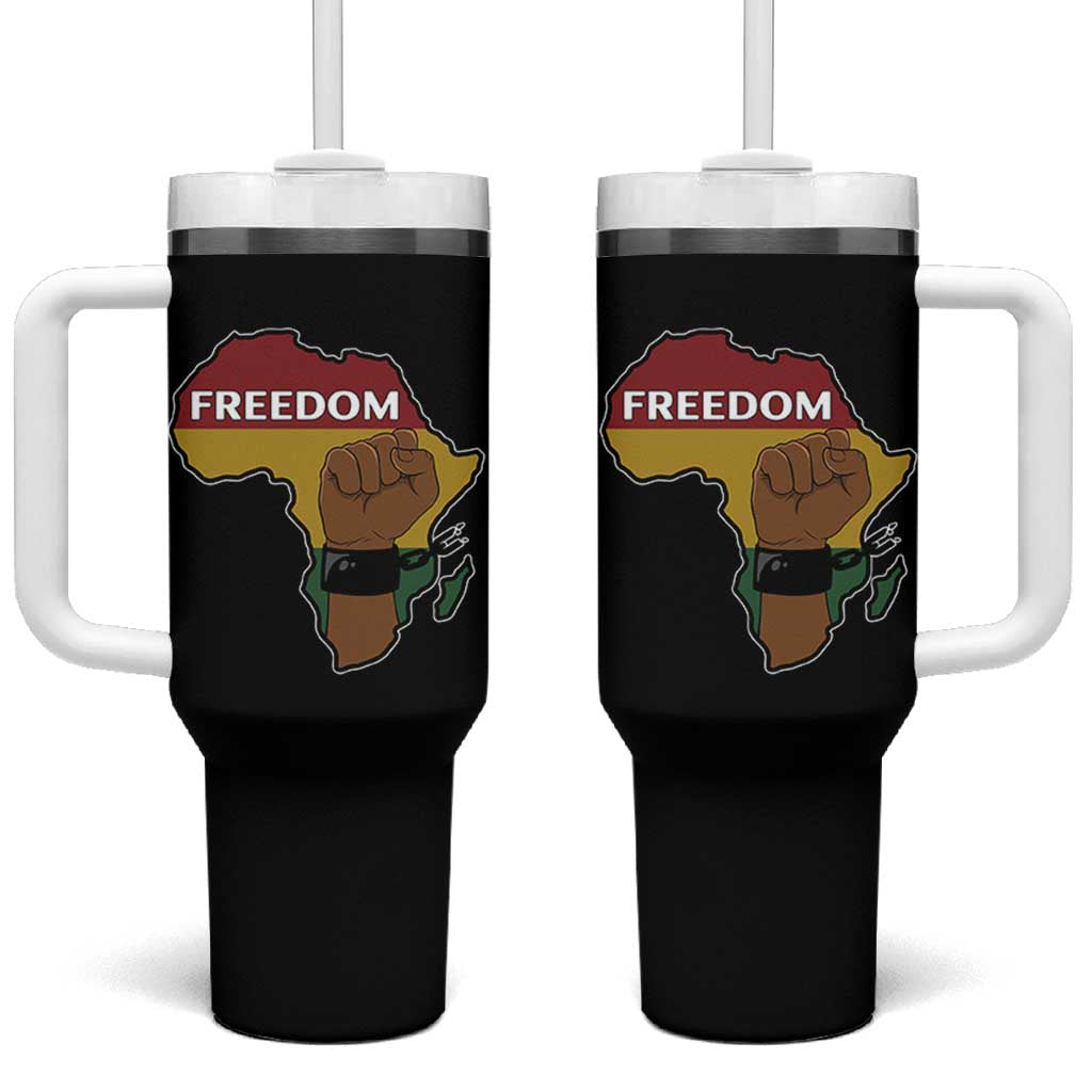 Africa Freedom Liberation Black Power Tumbler With Handle - Wonder Print Shop