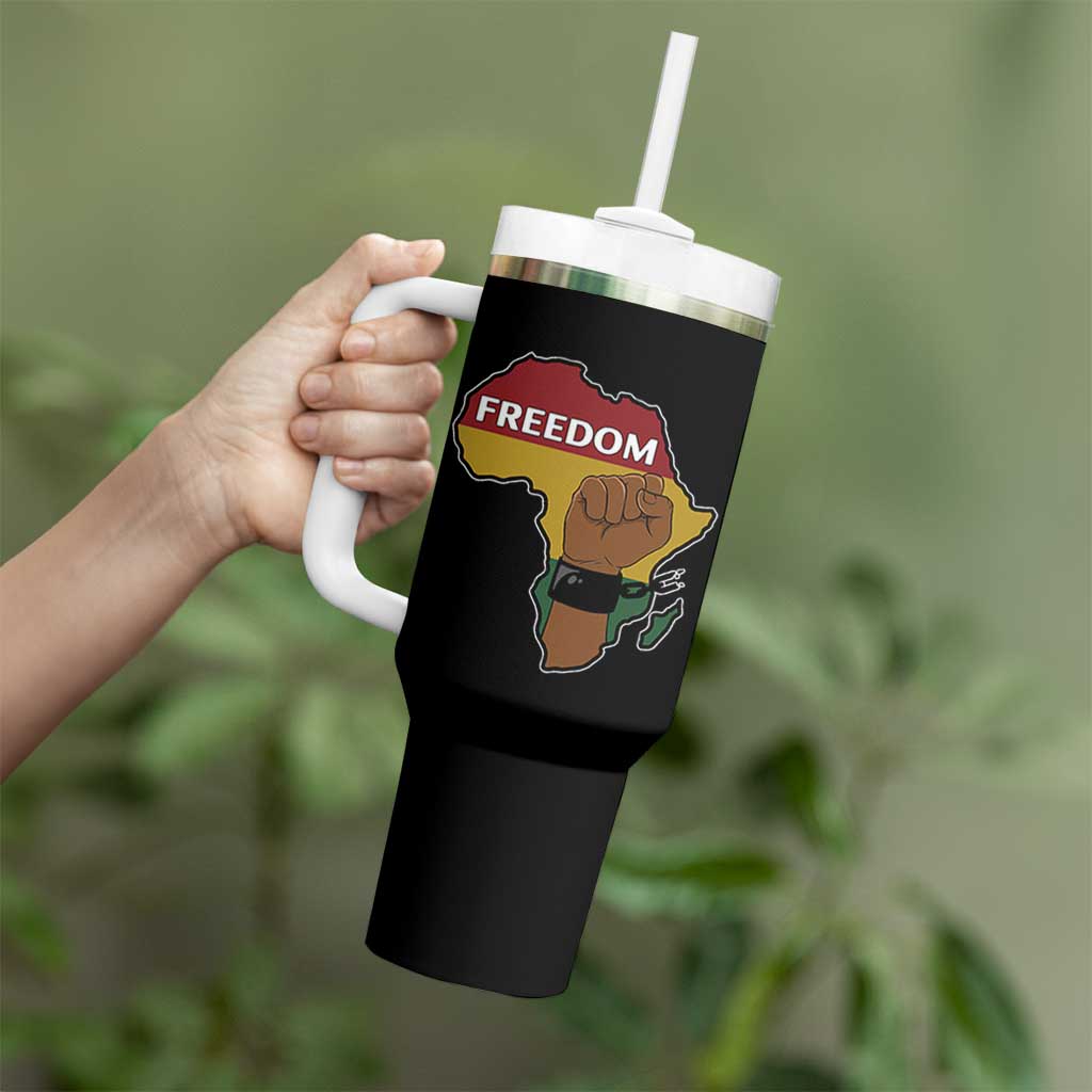 Africa Freedom Liberation Black Power Tumbler With Handle - Wonder Print Shop