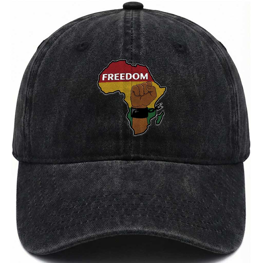 Africa Freedom Liberation Black Power Washed Cotton Baseball Cap