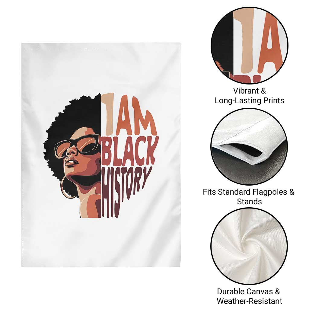I Am Black History Garden Flag African American Pride - Wonder Print Shop