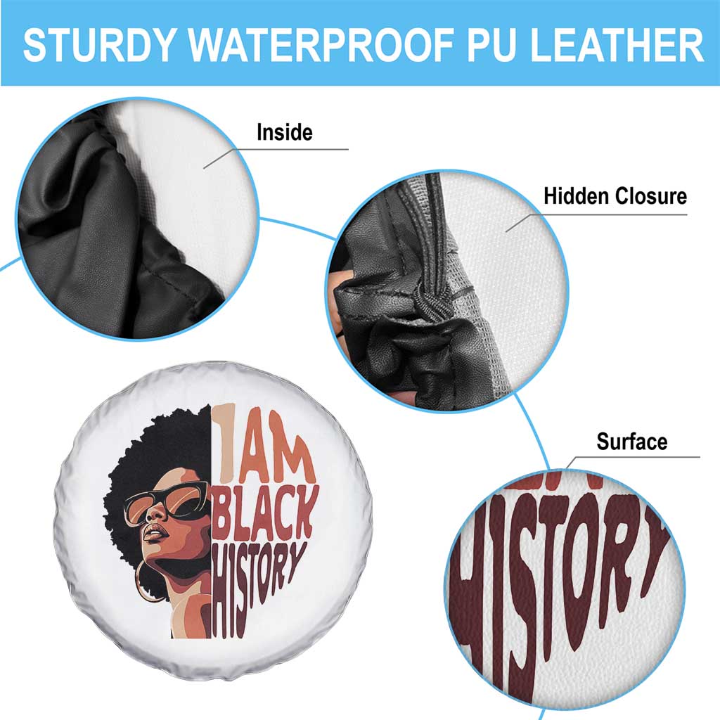 I Am Black History Spare Tire Cover African American Pride - Wonder Print Shop