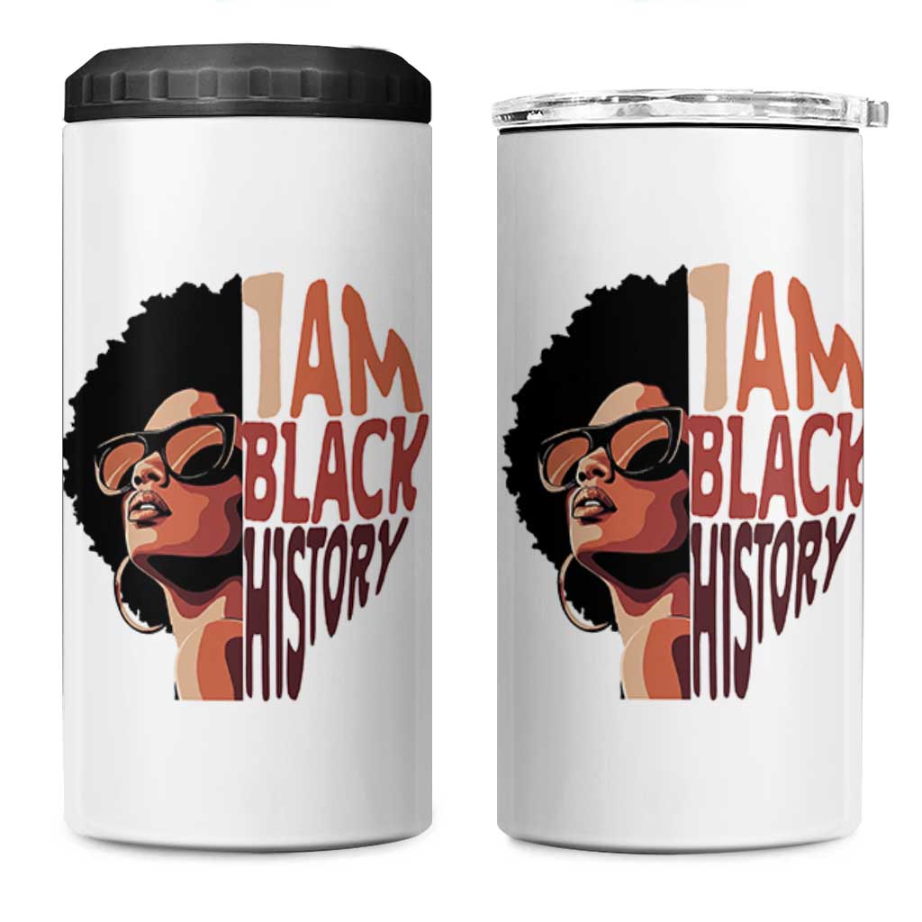 I Am Black History 4 in 1 Can Cooler Tumbler African American Pride - Wonder Print Shop