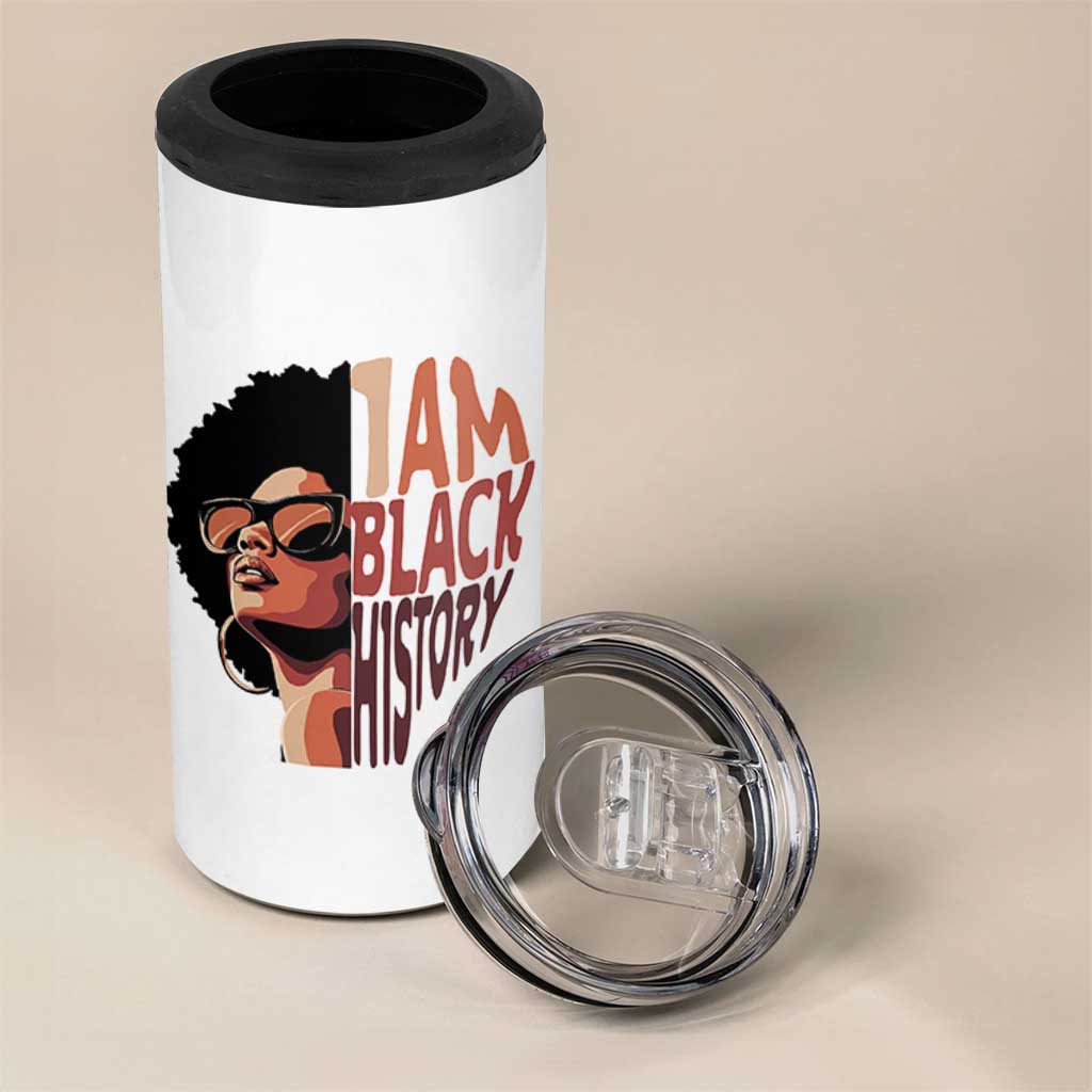 I Am Black History 4 in 1 Can Cooler Tumbler African American Pride - Wonder Print Shop