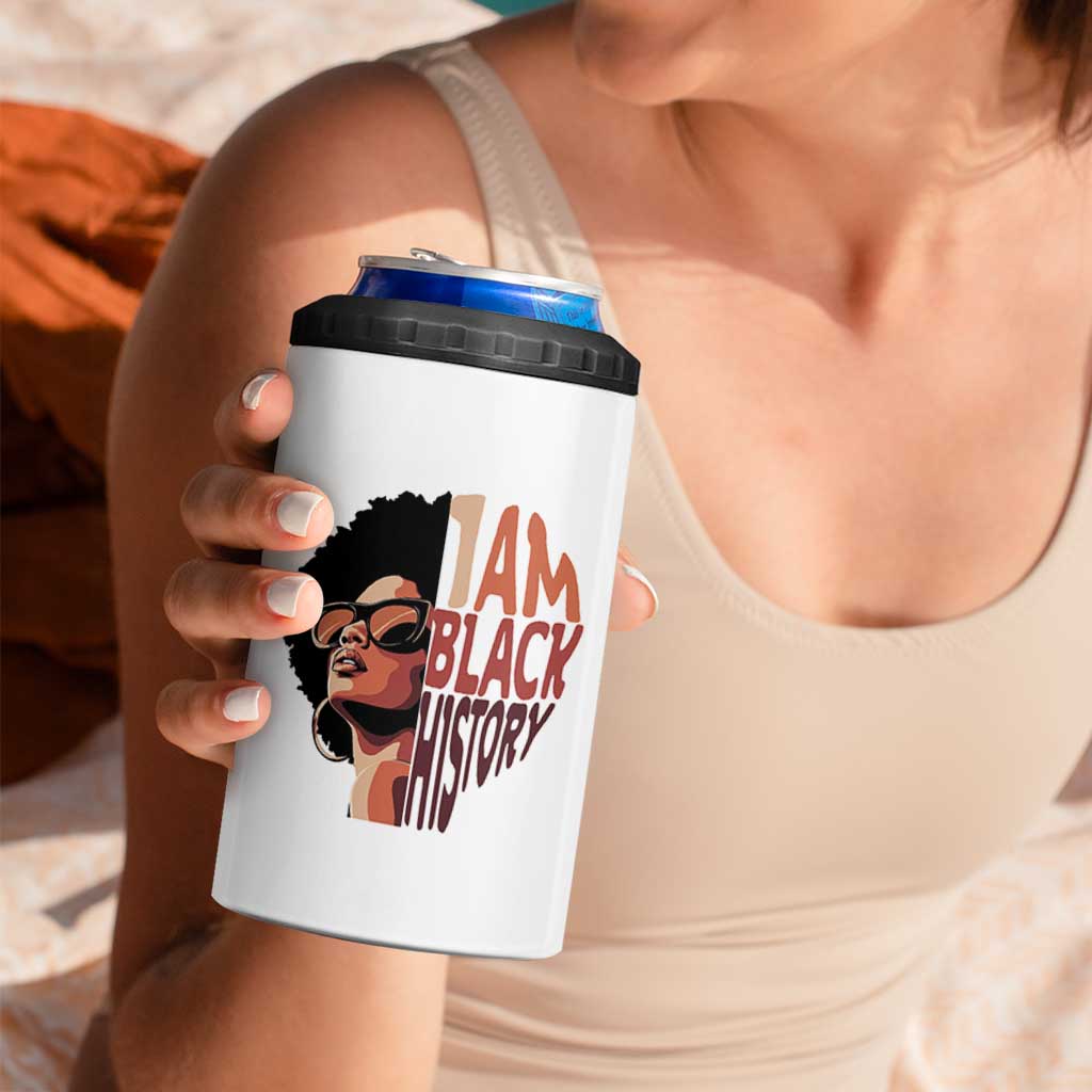 I Am Black History 4 in 1 Can Cooler Tumbler African American Pride - Wonder Print Shop