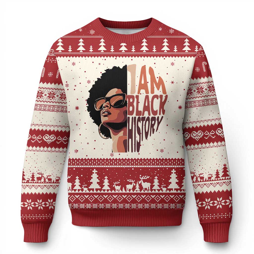 I Am Black History Ugly Christmas Sweater African American Pride - Wonder Print Shop