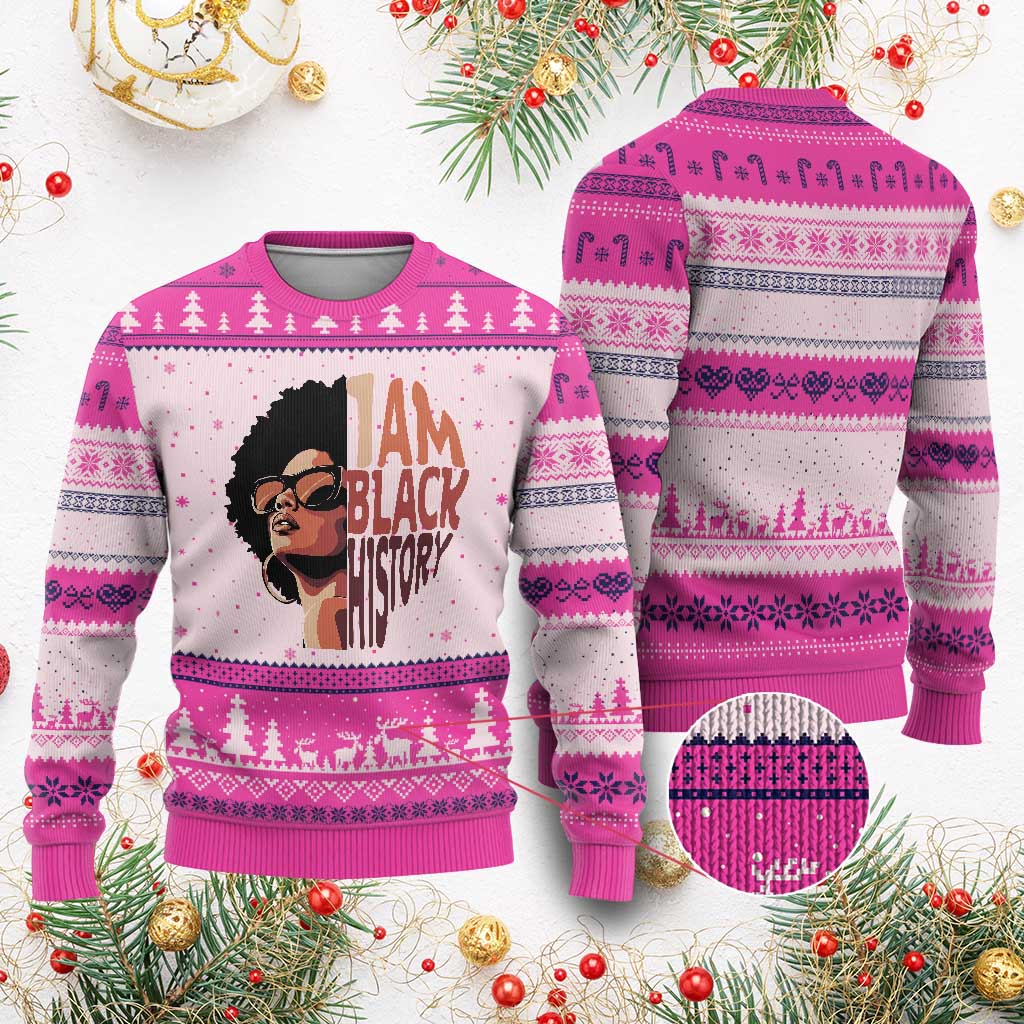 I Am Black History Ugly Christmas Sweater African American Pride - Wonder Print Shop