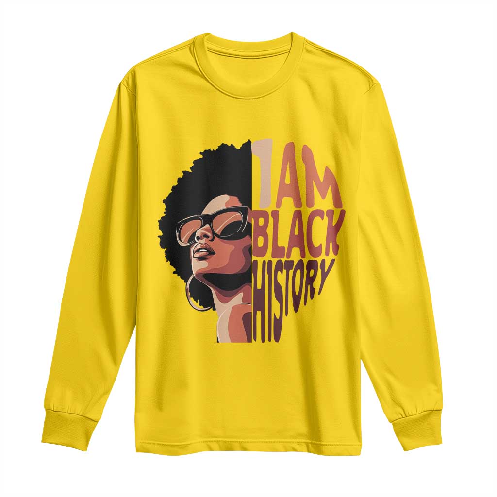 I Am Black History Long Sleeve Shirt African American Pride - Wonder Print Shop