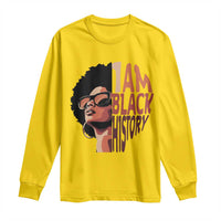 I Am Black History Long Sleeve Shirt African American Pride - Wonder Print Shop
