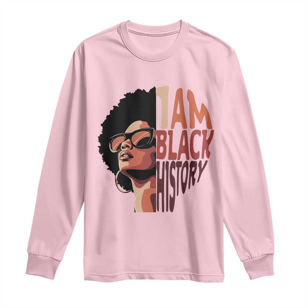 I Am Black History Long Sleeve Shirt African American Pride - Wonder Print Shop