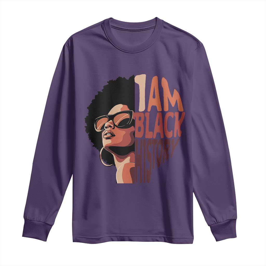 I Am Black History Long Sleeve Shirt African American Pride - Wonder Print Shop