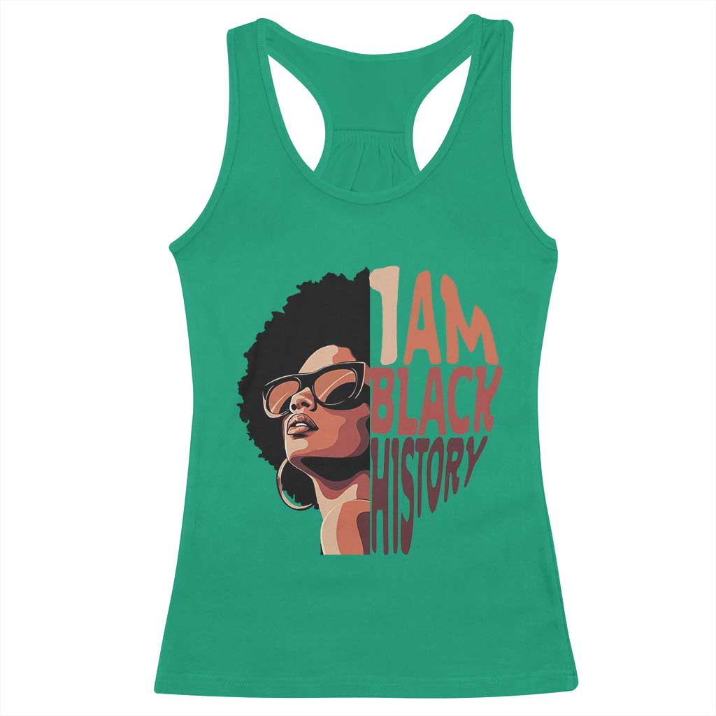 I Am Black History Racerback Tank Top African American Pride - Wonder Print Shop