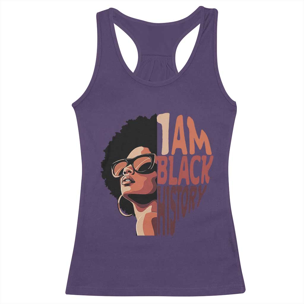 I Am Black History Racerback Tank Top African American Pride - Wonder Print Shop