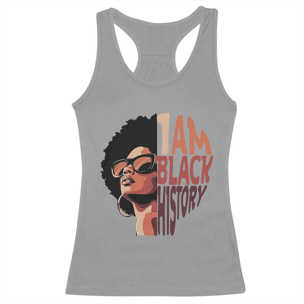 I Am Black History Racerback Tank Top African American Pride - Wonder Print Shop