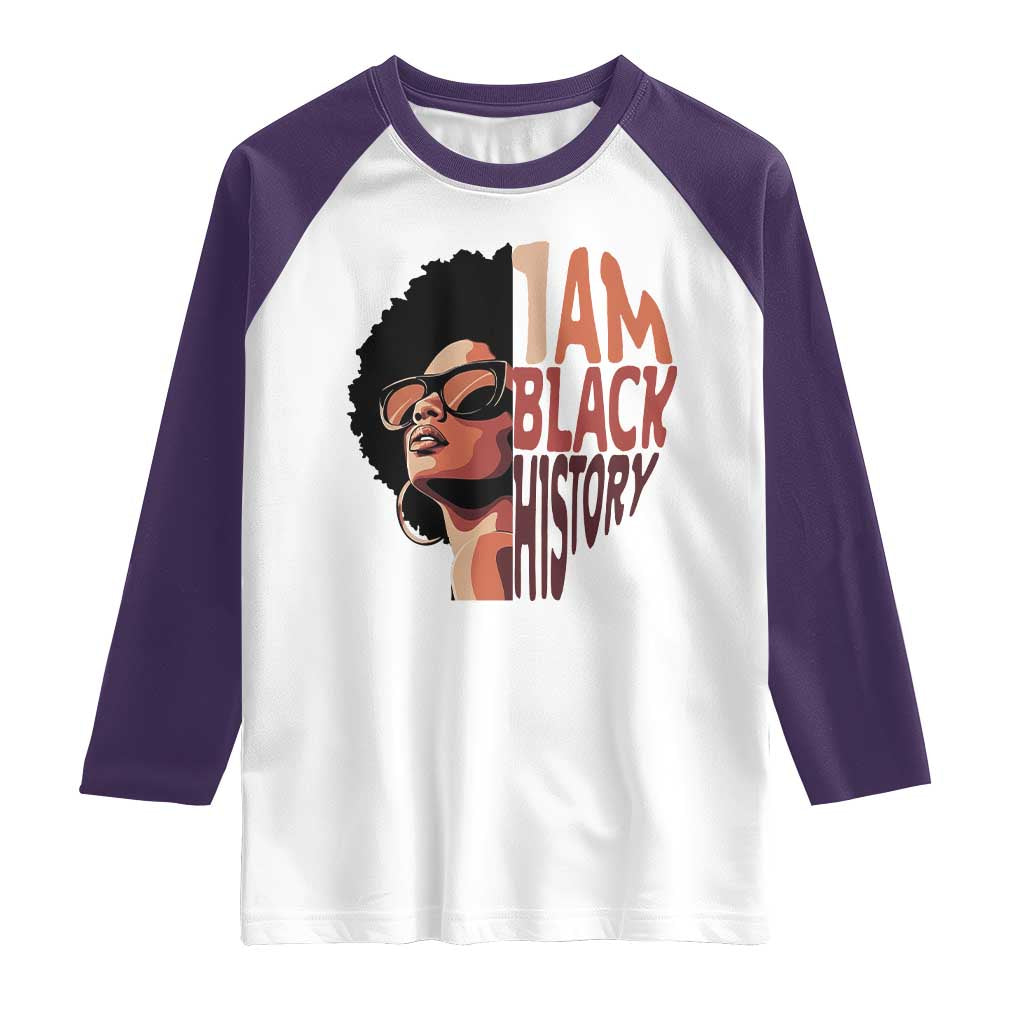 I Am Black History Raglan Shirt African American Pride - Wonder Print Shop