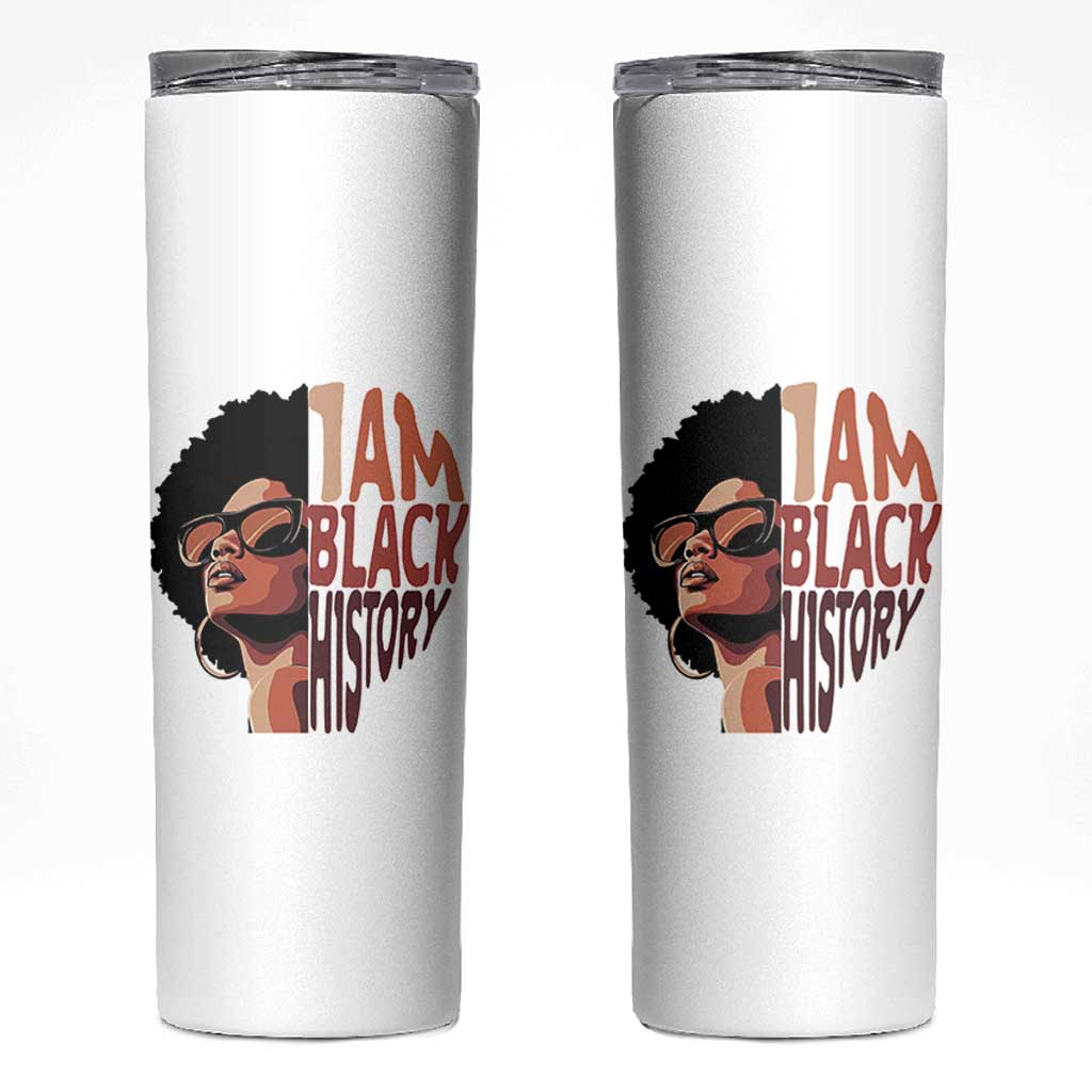 I Am Black History Skinny Tumbler African American Pride - Wonder Print Shop