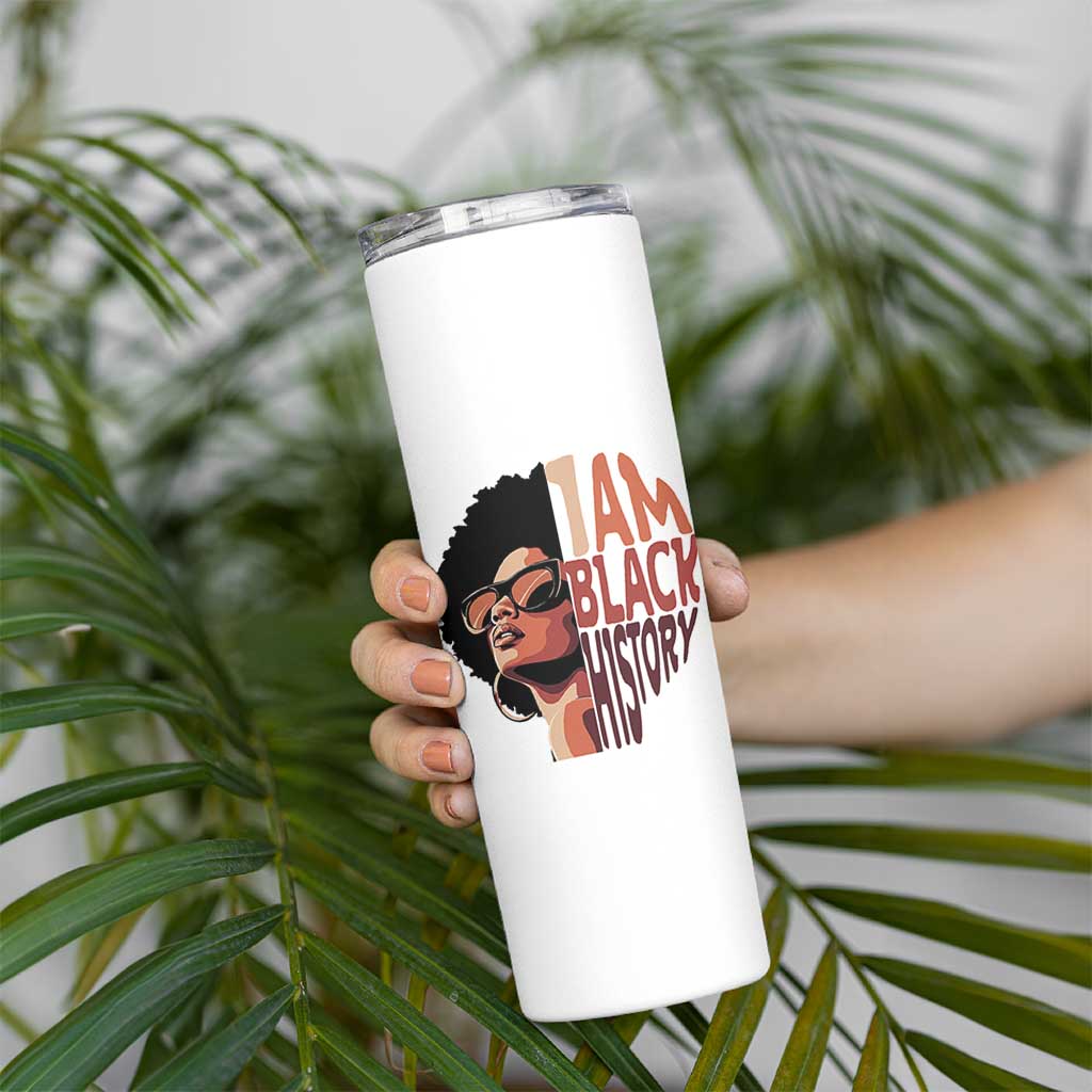 I Am Black History Skinny Tumbler African American Pride - Wonder Print Shop
