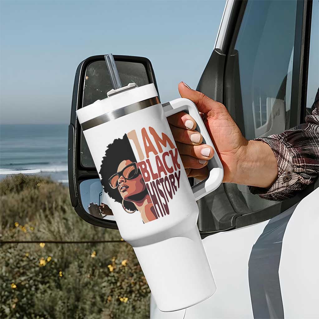 I Am Black History Tumbler With Handle African American Pride - Wonder Print Shop