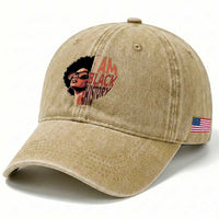 I Am Black History Washed Cotton Baseball Cap African American Pride