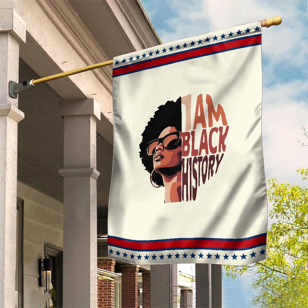 I Am Black History Garden Flag African American Pride