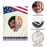 I Am Black History Garden Flag African American Pride