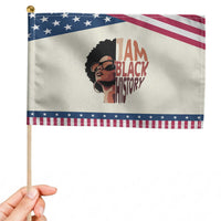 I Am Black History Patriotic Handheld Flag African American Pride