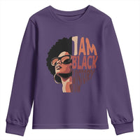 I Am Black History Youth Sweatshirt African American Pride - Wonder Print Shop