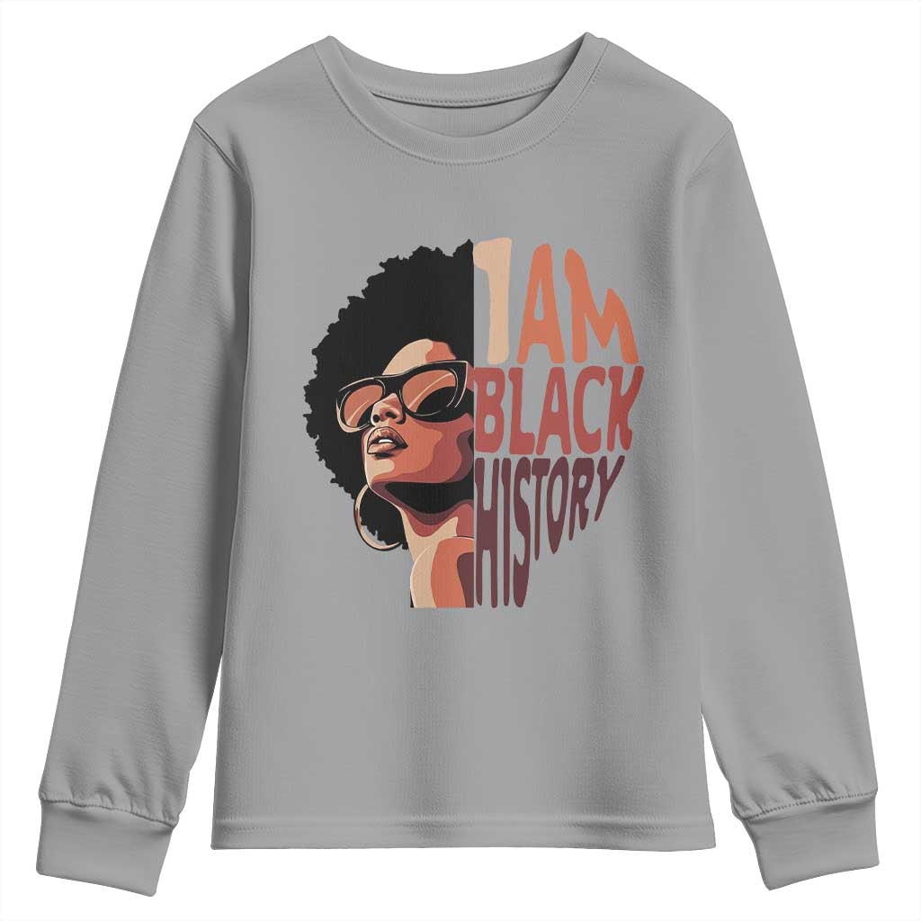 I Am Black History Youth Sweatshirt African American Pride - Wonder Print Shop