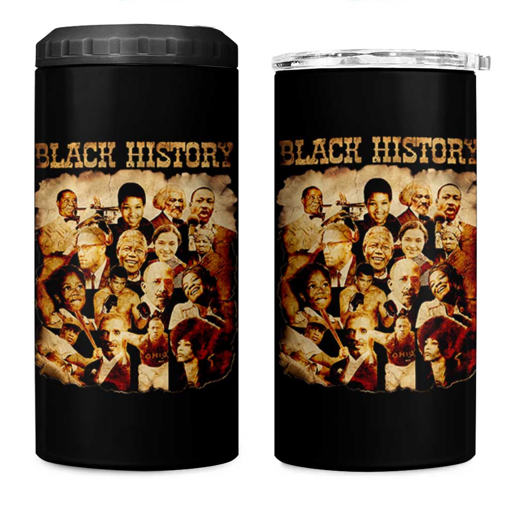 Black History Month 4 in 1 Can Cooler Tumbler African American Pride - Wonder Print Shop