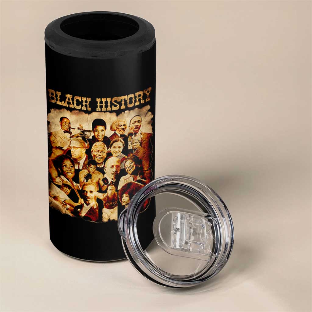 Black History Month 4 in 1 Can Cooler Tumbler African American Pride - Wonder Print Shop