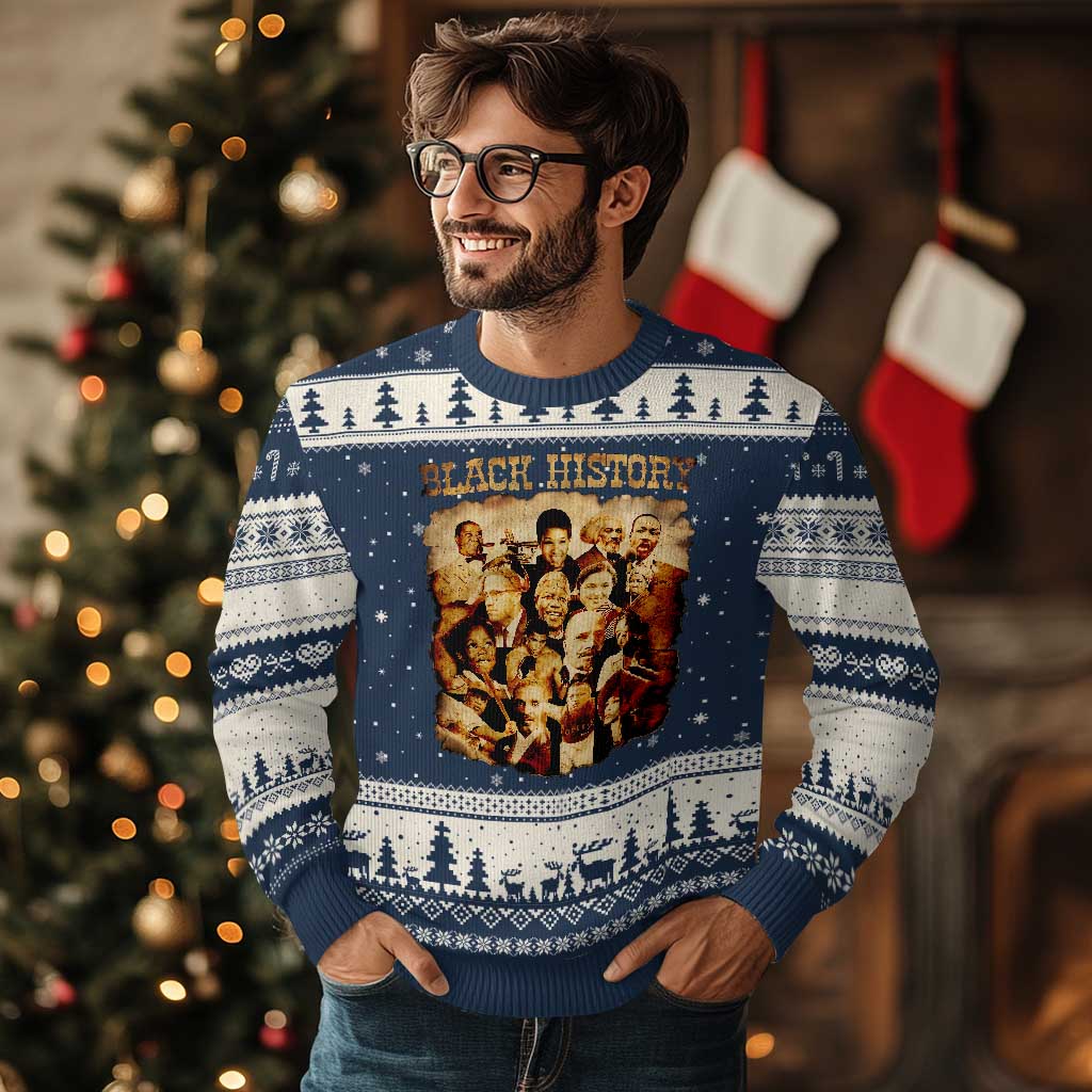 Black History Month Ugly Christmas Sweater African American Pride - Wonder Print Shop