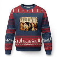Black History Month Ugly Christmas Sweater African American Women Pride - Wonder Print Shop